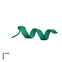 Monomeric assembly 1 of PDB entry 1n6t coloured by chemically distinct molecules, top view.