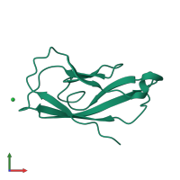 PDB entry 1ncg coloured by chain, front view.