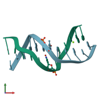 PDB entry 1ngt coloured by chain, front view.