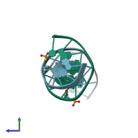 PDB entry 1ngt coloured by chain, side view.