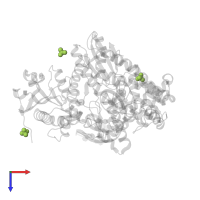 SULFATE ION in PDB entry 1nkc, assembly 1, top view.