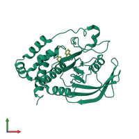 PDB entry 1no6 coloured by chain, front view.