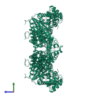 Vesicle-fusing ATPase in PDB entry 1nsf, assembly 1, side view.