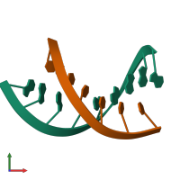 PDB entry 1ntq coloured by chain, front view.