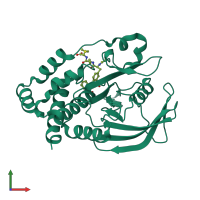 PDB entry 1nz7 coloured by chain, front view.