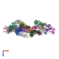 PDB entry 1o1a coloured by chain, top view.