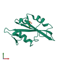 PDB entry 1o4q coloured by chain, front view.