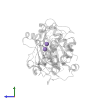 MANGANESE (II) ION in PDB entry 1o6k, assembly 1, side view.