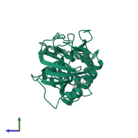 T-cell ecto-ADP-ribosyltransferase 2 in PDB entry 1og4, assembly 1, side view.