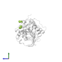TETRAETHYLENE GLYCOL in PDB entry 1oqm, assembly 1, side view.