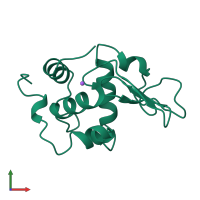 PDB entry 1oub coloured by chain, front view.