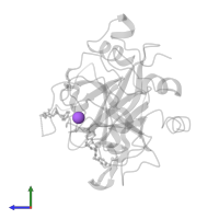 SODIUM ION in PDB entry 1oyt, assembly 1, side view.