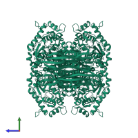 Inositol-3-phosphate synthase in PDB entry 1p1j, assembly 1, side view.