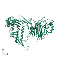 Early 35 kDa protein in PDB entry 1p35, assembly 1, front view.