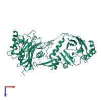 Early 35 kDa protein in PDB entry 1p35, assembly 1, top view.