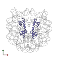 Histone H4 in PDB entry 1p3f, assembly 1, front view.