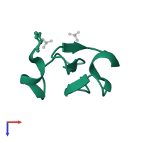 Antifungal peptide 2 in PDB entry 1p9g, assembly 1, top view.