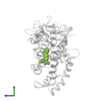 PROTOPORPHYRIN IX CONTAINING FE in PDB entry 1phe, assembly 1, side view.