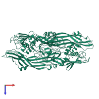 Aerolysin in PDB entry 1pre, assembly 1, top view.