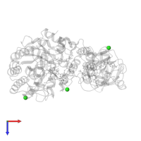 CHLORIDE ION in PDB entry 1ps9, assembly 1, top view.