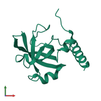 PDB entry 1pxu coloured by chain, front view.