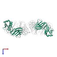 Ig-like domain-containing protein in PDB entry 1q9w, assembly 3, top view.