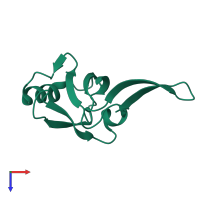 Nitric oxide synthase 1 in PDB entry 1qau, assembly 1, top view.