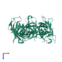 Vesicle-fusing ATPase in PDB entry 1qdn, assembly 1, top view.