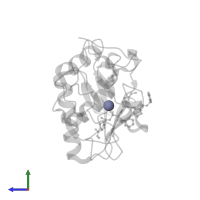 ZINC ION in PDB entry 1qji, assembly 1, side view.