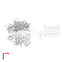 ATP synthase subunit alpha, mitochondrial in PDB entry 1qo1, assembly 1, top view.