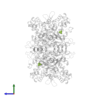 SULFATE ION in PDB entry 1qo5, assembly 3, side view.