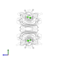 CALCIUM ION in PDB entry 1qoo, assembly 1, side view.