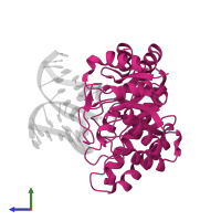 Endonuclease 4 in PDB entry 1qum, assembly 1, side view.