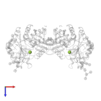 beta-D-galactopyranose in PDB entry 1r47, assembly 1, top view.