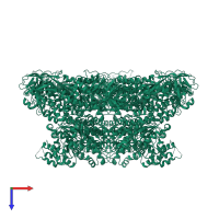 Transitional endoplasmic reticulum ATPase in PDB entry 1r7r, assembly 1, top view.