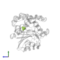 SULFATE ION in PDB entry 1rje, assembly 1, side view.
