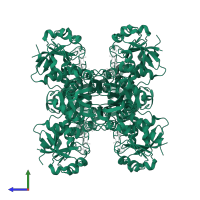 Glyceraldehyde-3-phosphate dehydrogenase A, chloroplastic in PDB entry 1rm3, assembly 1, side view.