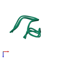 PDB entry 1rt0 coloured by chain, ensemble of 10 models, top view.