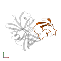 Ovomucoid in PDB entry 1sgn, assembly 1, front view.