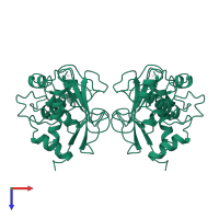 Stromelysin-1 in PDB entry 1slm, assembly 1, top view.