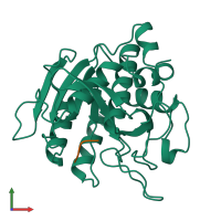 PDB entry 1sua coloured by chain, front view.