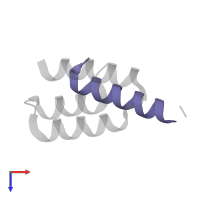 Nucleoprotein in PDB entry 1t6o, assembly 1, top view.