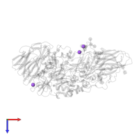 SODIUM ION in PDB entry 1tg7, assembly 1, top view.