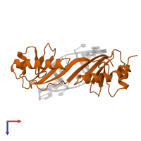TATA-box-binding protein in PDB entry 1tgh, assembly 1, top view.