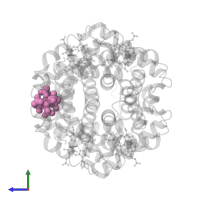 INOSITOL HEXAKISPHOSPHATE in PDB entry 1thb, assembly 1, side view.