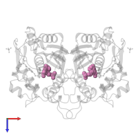 5-FLUORO-2'-DEOXYURIDINE-5'-MONOPHOSPHATE in PDB entry 1tsn, assembly 1, top view.