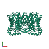 HMG-CoA synthase in PDB entry 1txt, assembly 1, front view.