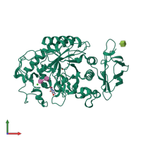 PDB entry 1u30 coloured by chain, front view.