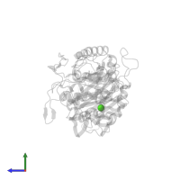 CALCIUM ION in PDB entry 1u30, assembly 1, side view.