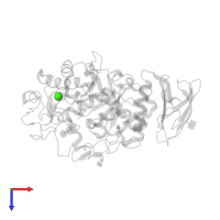 CALCIUM ION in PDB entry 1u30, assembly 1, top view.